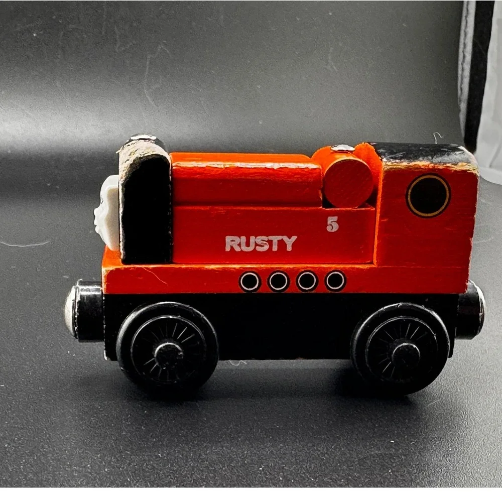 Thomas Wooden Railway Rusty Diesel Train Vtg 2003 Gullane Limited Edition Orange